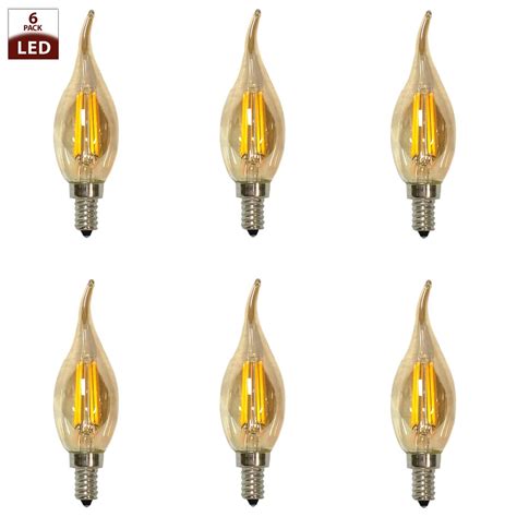 Royal Designs 6 Pack Decorative Tinted Indoor Or Outdoor Candelabra E12