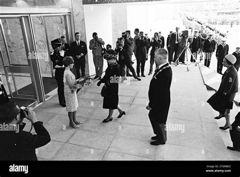 Princess Margriet opens Velsen Town Hall, Kon. visits and receptions
