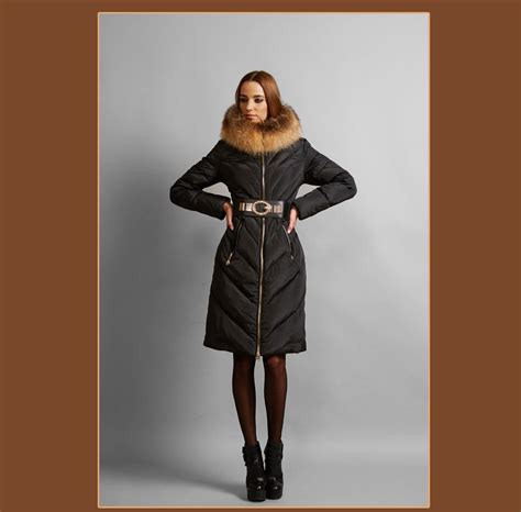 exports russia luxury women long down coat winter warm outwear overcoat parkas jacket with big