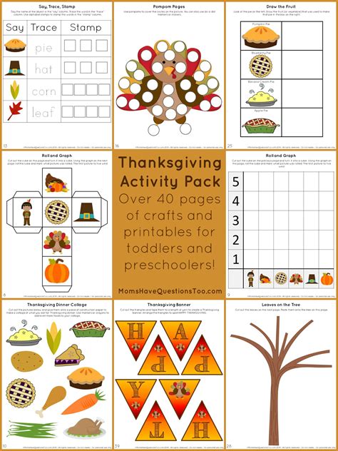 Thanksgiving Activity Pack with Crafts and Printables