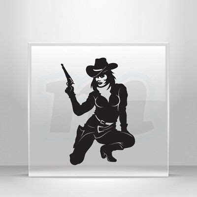 Decals Stickers Super Sexy Cowgirl Western Motorbike Durable A