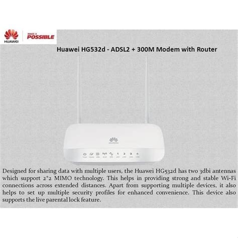 Jual HUAWEI Mifi Modem Home Router Wifi HG532D ADSL2plus 300Mbps