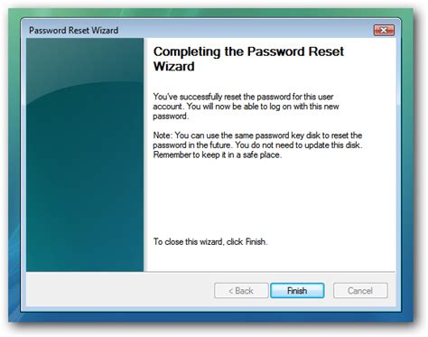 How To Create And Use A Password Reset Disk In Windows 7 Or Vista