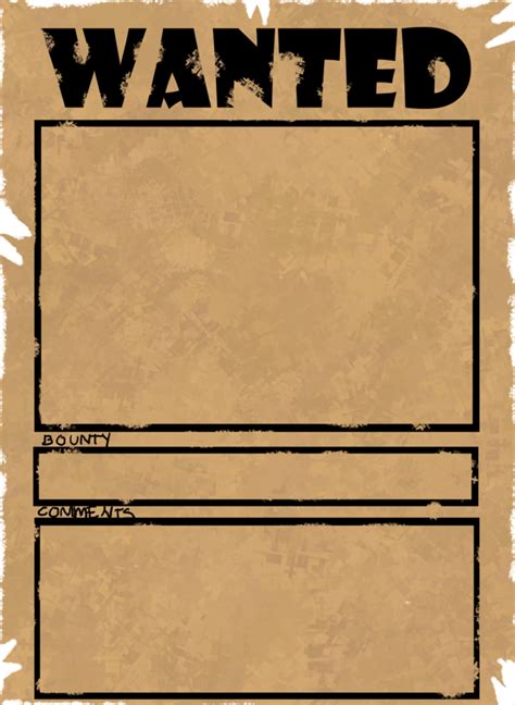 Wanted Frame Poster Png Image Png All Png All