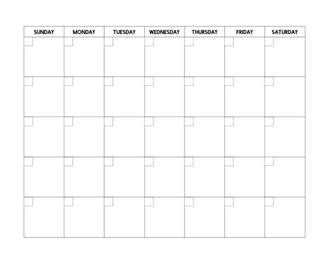 Free Printable Blank Calendar Template Paper Trail Design