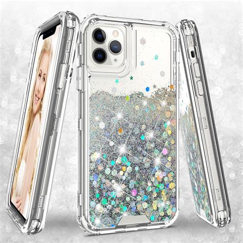 Apple Iphone 11 Pro Max Casehard Clear Glitter Sparkle Flowing Liquid