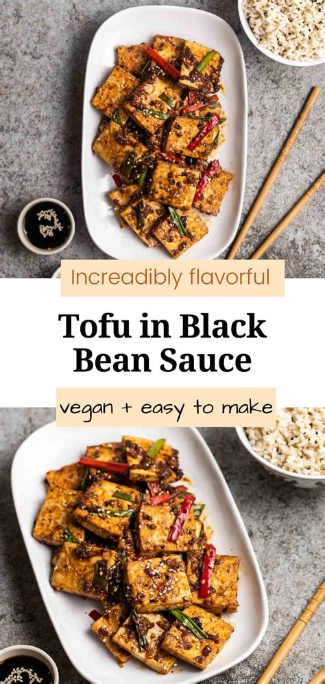 Tofu In Black Bean Sauce My Plantiful Cooking