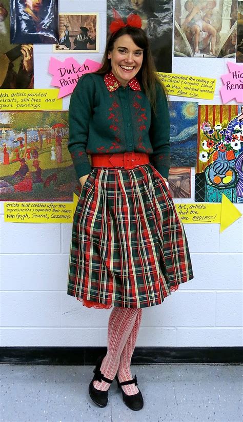 You can rock stylish or discreet skirts or dresses, but it's also if you get too many colors running together you come out with a look that says i don't know how to dress well! Cassie Stephens: What the Art Teacher Wore #151