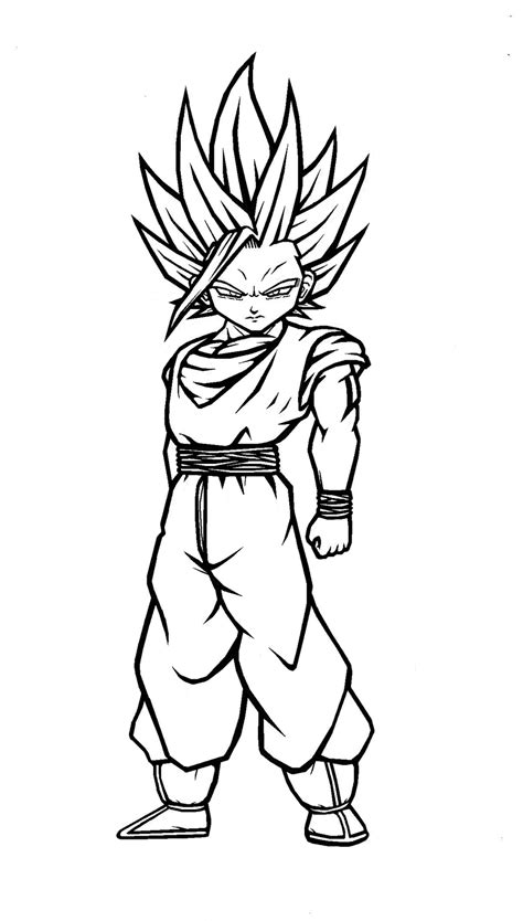 Goku Ssj Coloring Pages Gohan Super Saiyan Da Colorare Immagini