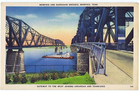 Historic Memphis Bridges Across The Mississippi