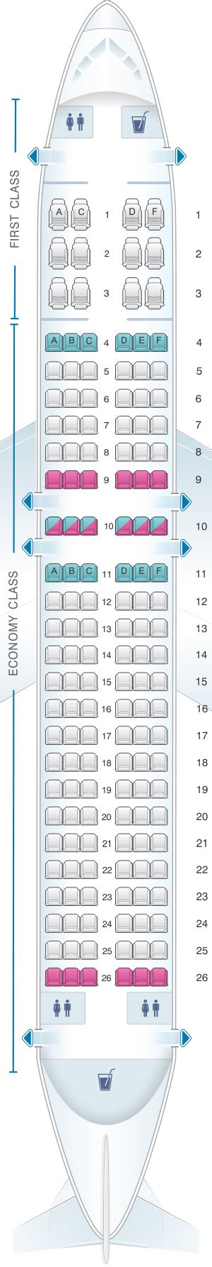 Airbus A319 Seat Map American