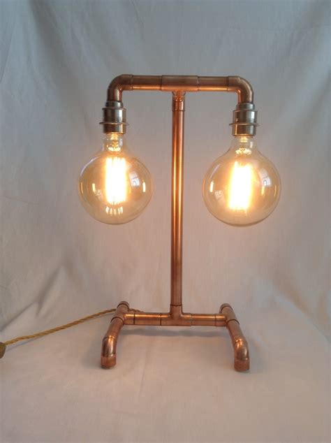 hand  copper pipe lamp folksy