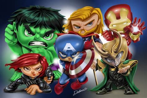 Little Avengers By Cris Delara Avengers Poster Funny Illustration