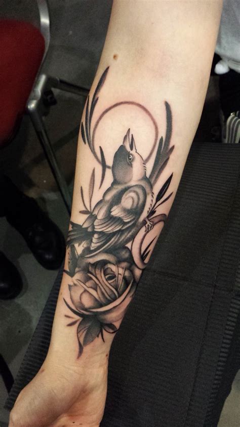 Arm tattoos for women are now considered feminine, sexy, subtle and bold. black and gray girls tattoo on lower arm , tattoo by Hong ...