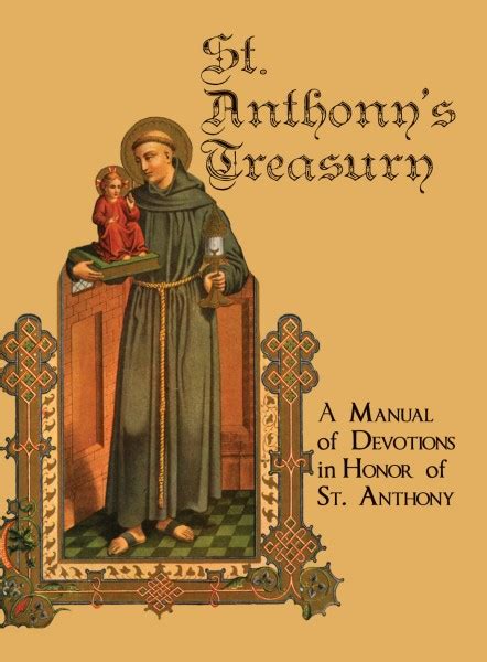 St Anthonys Treasury A Manual Of Devotions In Honor Of St Anthony