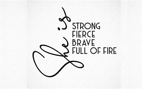 She Is Fierce Strong Brave Full Of Fire Graphic By Svg Den · Creative