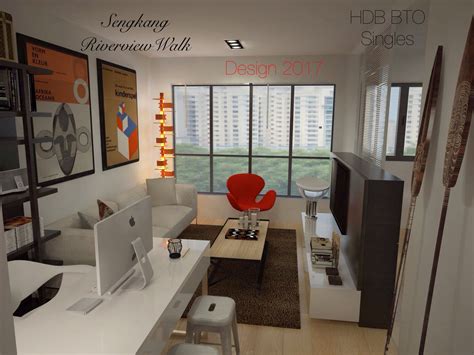 Sengkang Riverview Walk Hdb Bto For Singles 47sqm 2 Room Flat Design