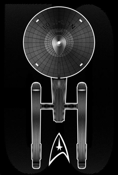 Star Trek 50 Black And White Lines Posterspy