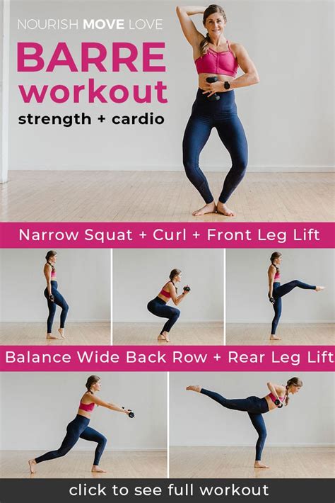 Barre Workout Cardio Bare At Home Workout Nourish Move Love