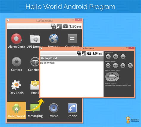 Android Hello World Program Example Using Eclipse Formget