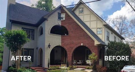 For a plethora of inspirational pictures of painted brick homes, check out this post by traci from beneath my heart! Painting a Brick House in Atlanta - a Painting Success Story & Paint Review | Kenneth Axt Painting
