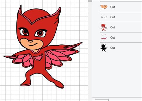 Owlette Pj Masks Svg File Grouped And Layered Etsy