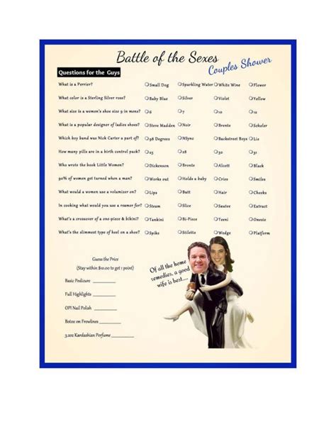 couples shower engagement party battle of the sexes game etsy couple shower games couple