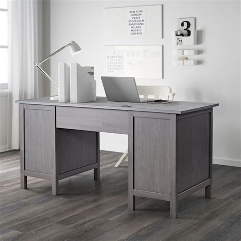 The main distinction ikea offers with its desk series is whether you need a larger desk for a stationary computer or something smaller such as a laptop computer. HEMNES Desk - dark gray gray stained - IKEA