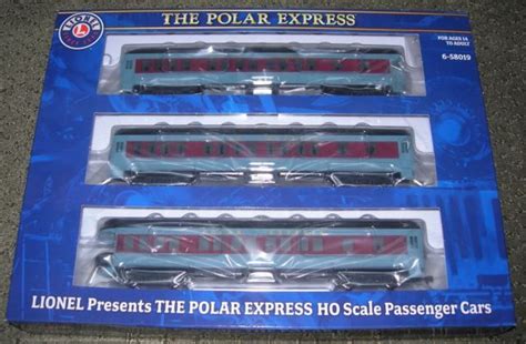 Lionel Ho Scale The Polar Express Passenger 3 Car Set 6 58019 For Sale