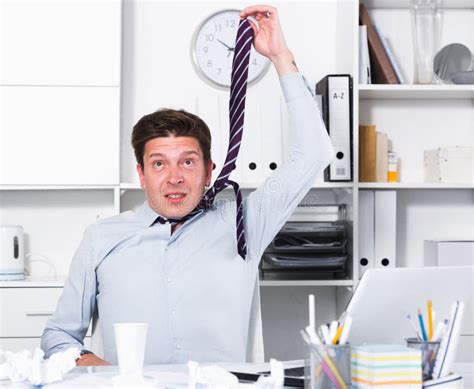 Sad Man Tired Of Working Stock Image Image Of Computer 93819813