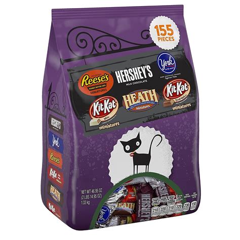 Hersheys Halloween Snack Size Assortment 4695 Ounce Bag 155 Pieces