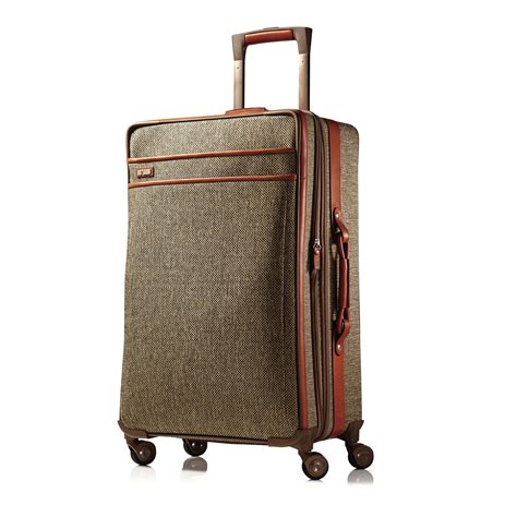 Hartmann Tweed Rolling Luggage Vintage Leather Trim Wheeled Travel Lot ...
