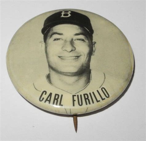 1950s Baseball Stadium Pin Coin Pinback Button Carl Furillo Brooklyn