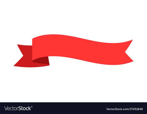Curved Wavy Red Banner Ribbon Design Royalty Free Vector