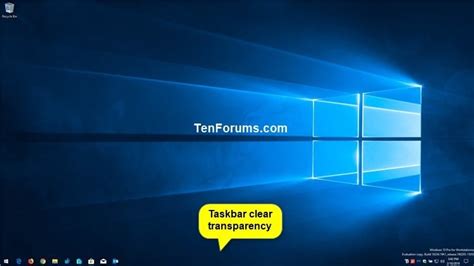 Enable Taskbar Clear Transparency With Translucenttb In Windows 10