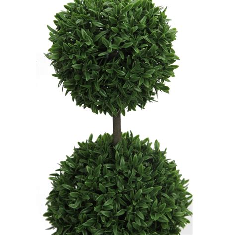 Admiredbynature 18 Tall Artificial Tabletop Double Ball Shaped Boxwood