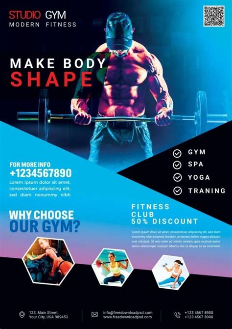 018 Personal Trainer Flyer Template Ideas Fitness Gym Psd