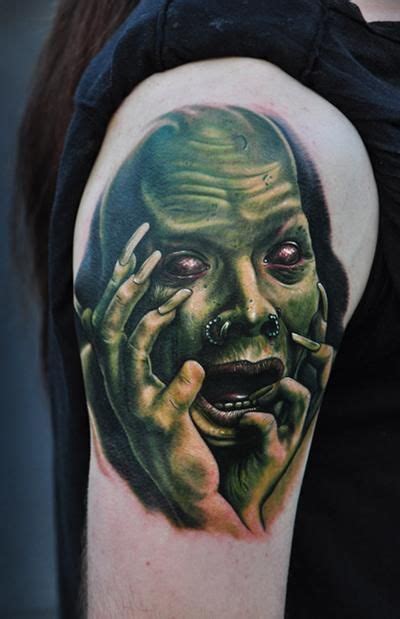 Mike DeVries Crazy Face Tattoo Zombie Tattoos Evil Tattoos King