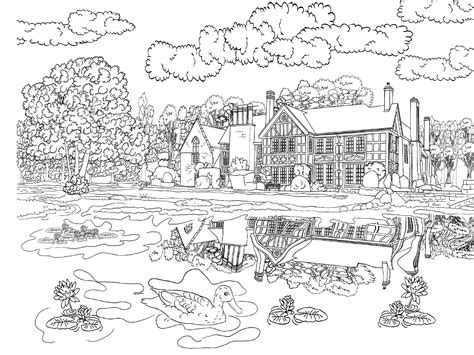 Adult Detailed Coloring Pages Scenery Coloring Pages