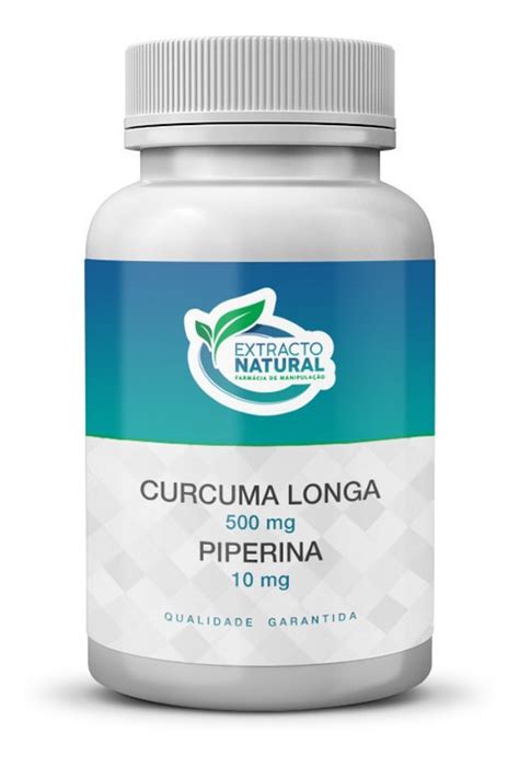 Curcuma Longa 500mg Piperina 10mg 60 Cáps Parcelamento sem juros