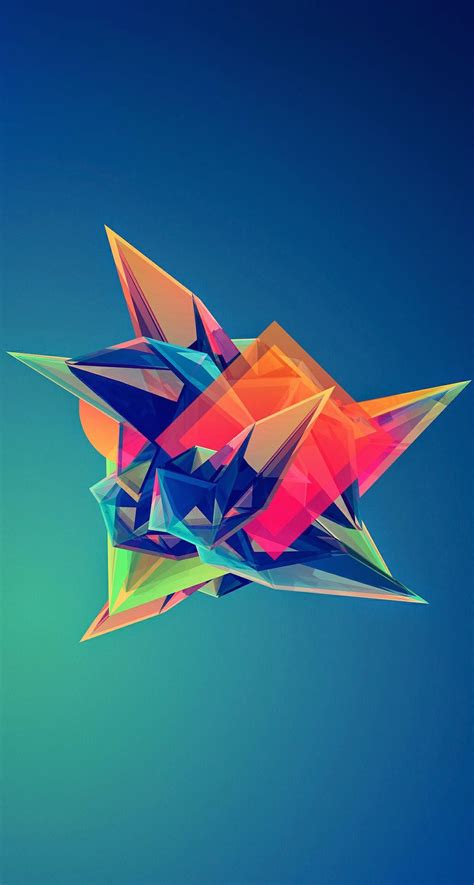 Colorful Cool Abstract Polygonal Shape Iphone 6 Plus Hd Wallpaper Top