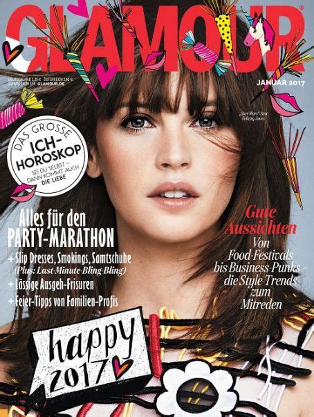Felicity Jones Glamour Magazine January 2017 Cover Photo Germany