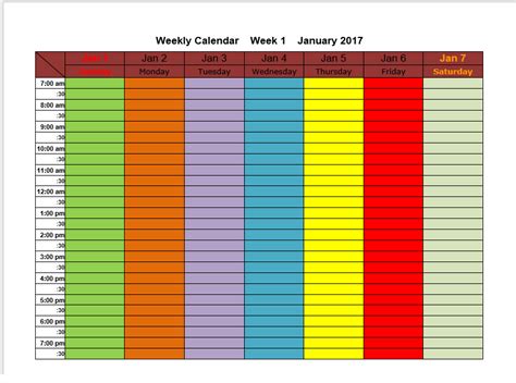 Weekly Schedule Template 13 Word Templates