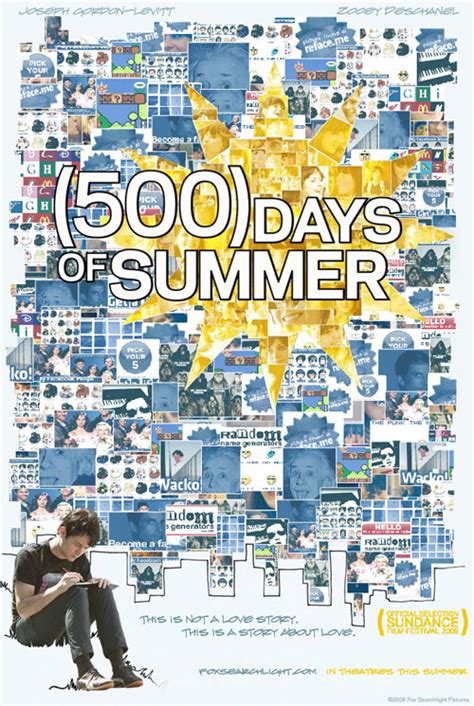 Contact 500 days of summer on messenger. Put yourself on the (500) Days of Summer movie poster