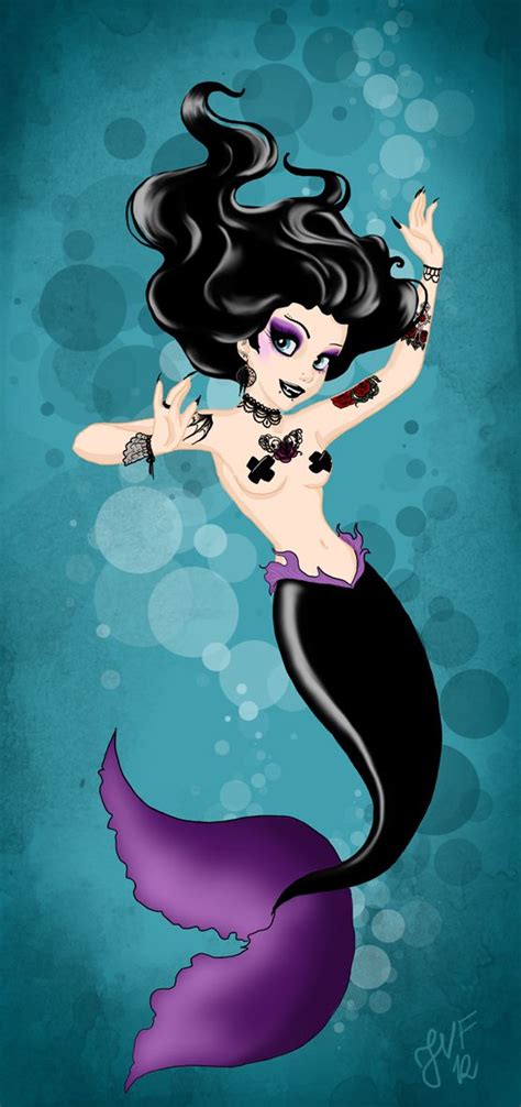 Gothic Ariel By Koffinkandy On Deviantart Mermaid Art Goth Disney Mermaid Found
