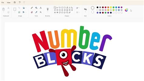How To Draw The Numberblocks Logo Using Ms Paint How To Draw On Your
