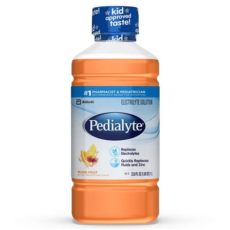 Pedialyte Electrolyte Solution Hydration Drink Mixed Fruit 1 Liter