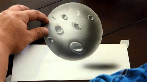 Free 3d models » moon. Dibujo - Drawing 3D Moon - How to - Drawing Airbrush - 3D ...