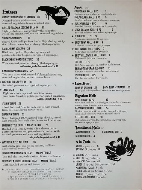 Luke Wholey's Wild Alaskan Grille Gluten-Free - Pittsburgh - 2024