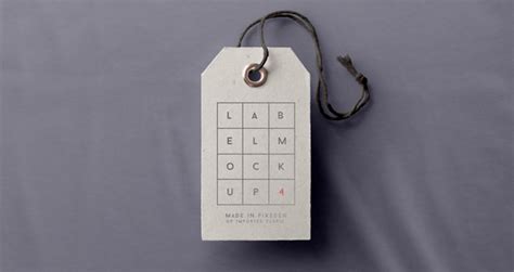 Another free label tag mockup, but this time with beveled edges. Psd Label Brand Mockup Vol4 | Psd Mock Up Templates | Pixeden